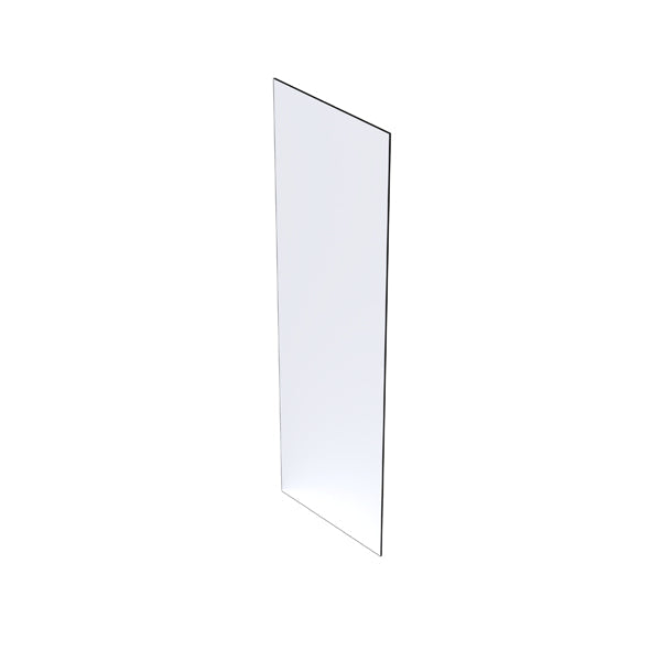 Crosswater Gallery 10 Glass Corner 555 x 1355 with Angled Bracing Bar Polished Stainless