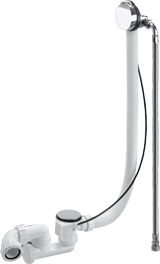 Chrome Plated Brass Bath Filler and Overflow (Pop-Up)