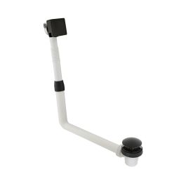 Square Clic Clac Bath Filler Waste Polished Black