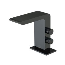 Omika Smooth Bodied Mono Basin Mixer Polished Black