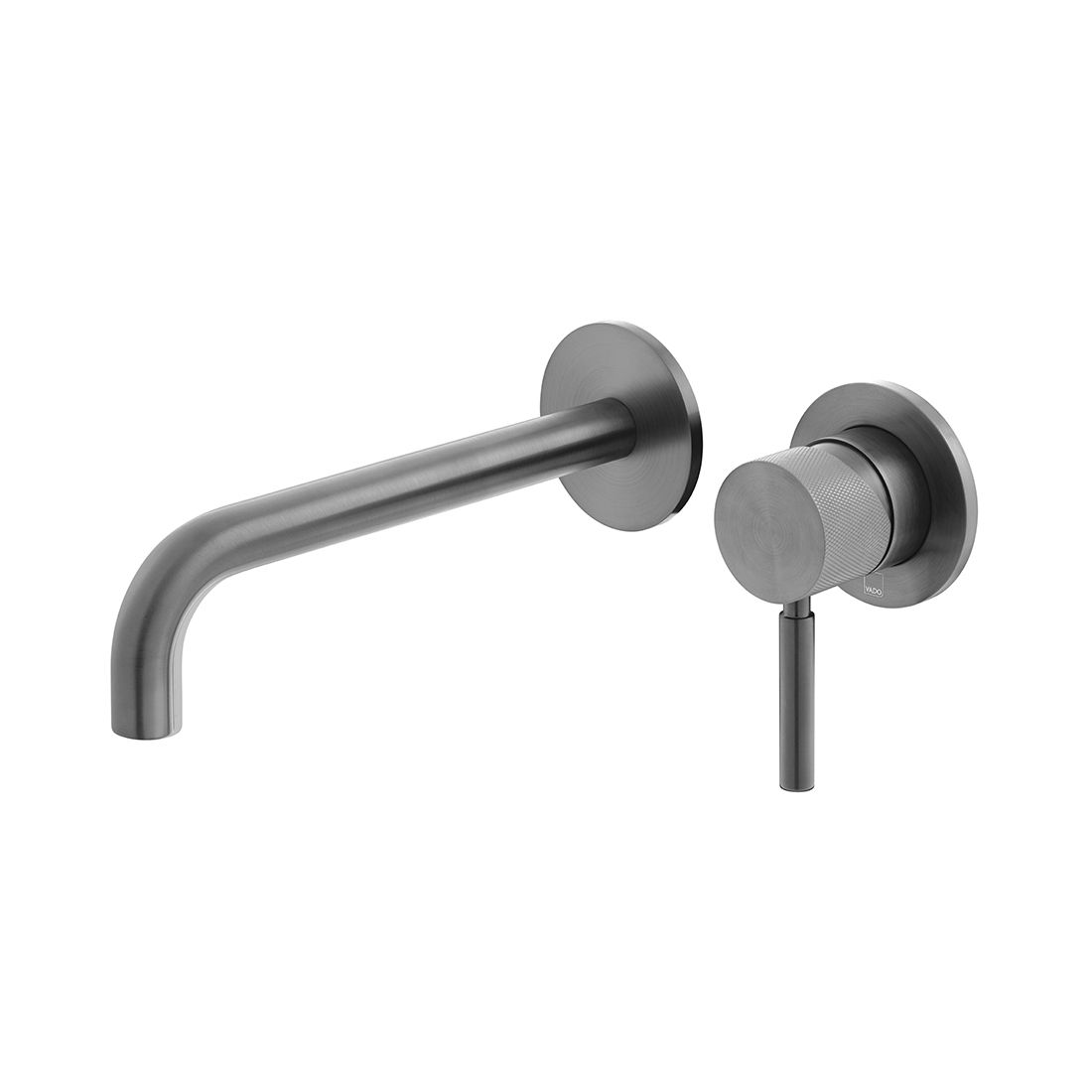 Origins Knurled Slimline 2 Hole Wall Mounted Single Lever Basin Mixer with Knurled Handle