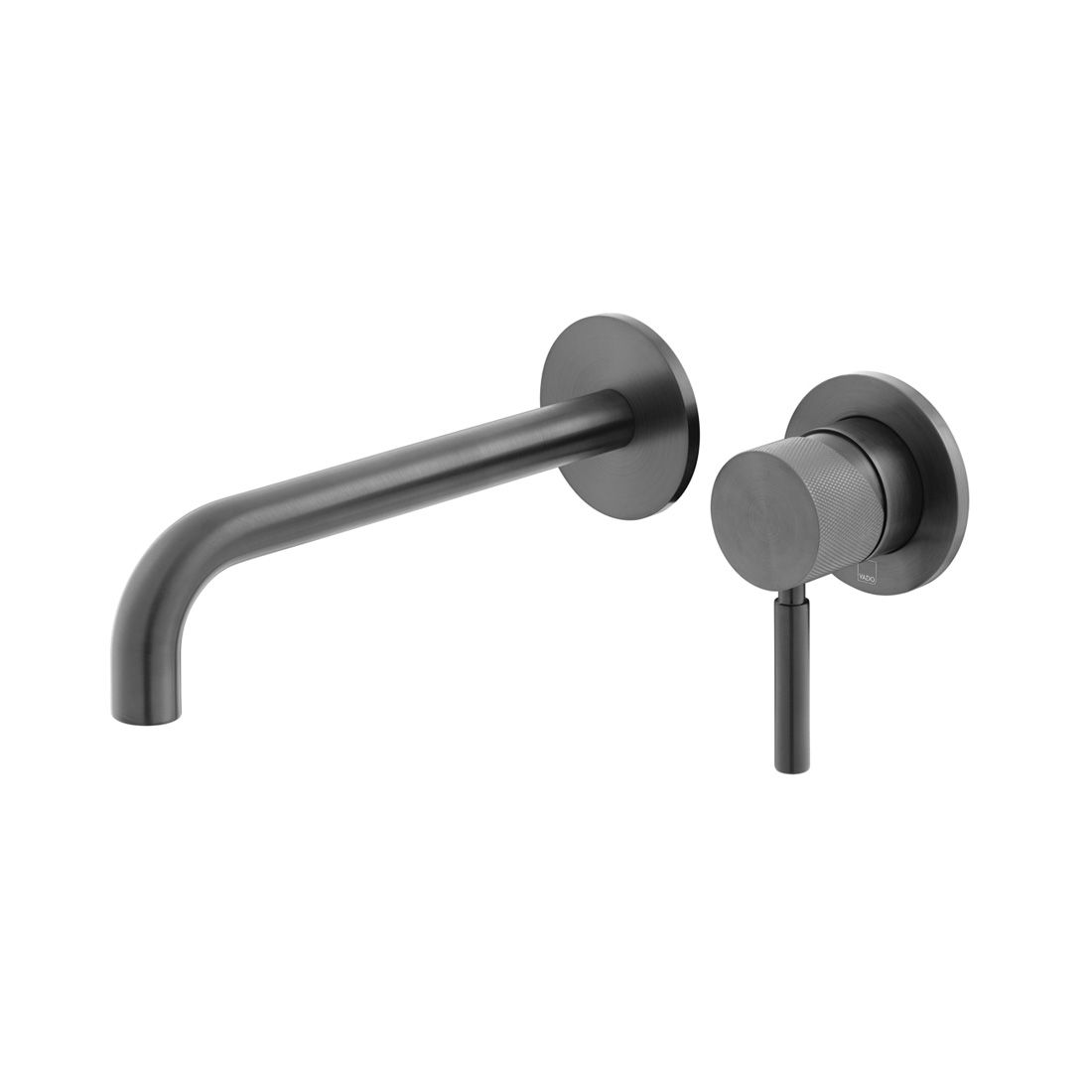 Origins Knurled Slimline 2 Hole Wall Mounted Single Lever Basin Mixer with Knurled Handle