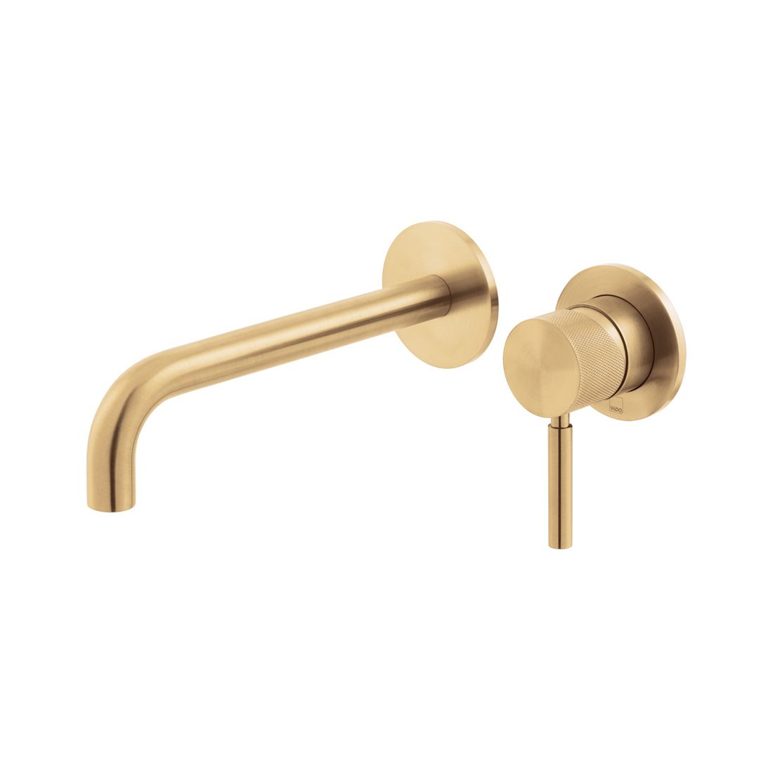 Origins Knurled Slimline 2 Hole Wall Mounted Single Lever Basin Mixer with Knurled Handle