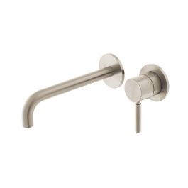 Origins Slimline 2 Hole Wall Mounted Single Lever Basin Mixer with 180mm Spout Brushed Nickel