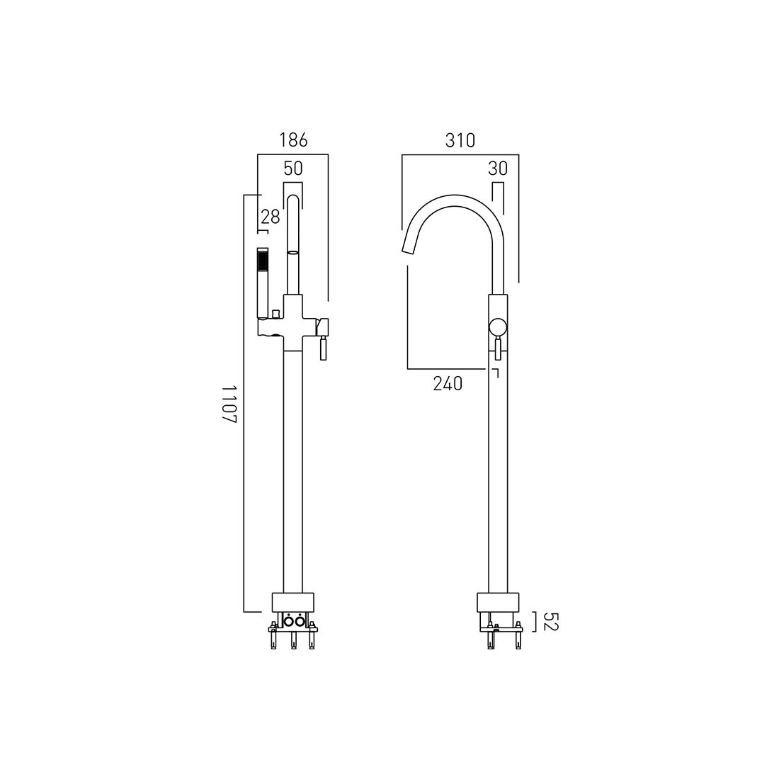 Origins Floor Standing Bath Shower Mixer
