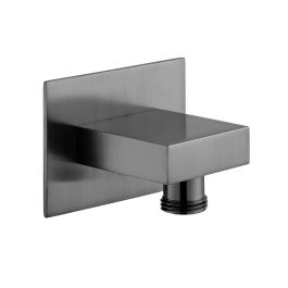 Square Wall Outlet Brushed Gunmetal
