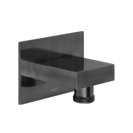 Square Wall Outlet Brushed Black