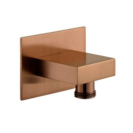 Square Wall Outlet Brushed Bronze