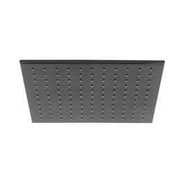 Single Function Easy Clean Square Shower Head 300mm Brushed Black
