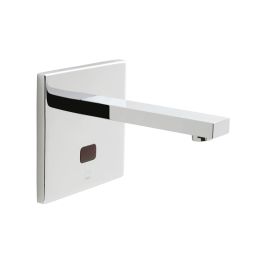 I-Tech Notion Infra-Red Basin Mixer Wall Mounted with Square Back Plate Mains or AA Battery Operated Chrome