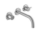 INOX 3 HOLE WALL MOUNTED
 BASIN MIXER