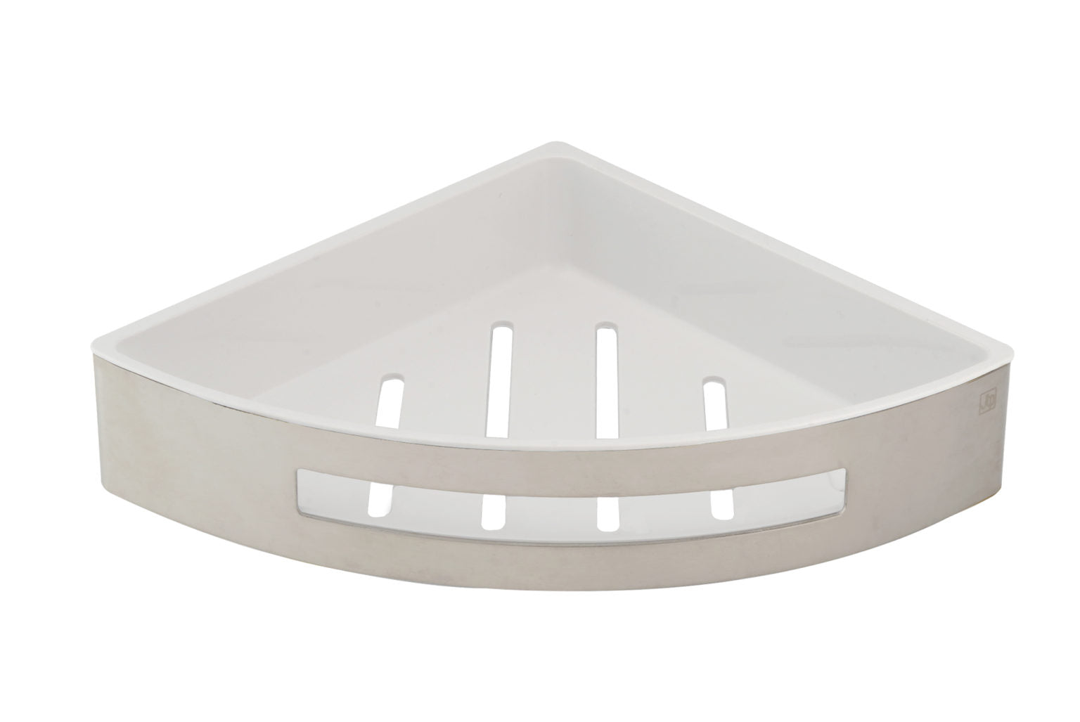 INOX CORNER BASKET WITH SHELF
