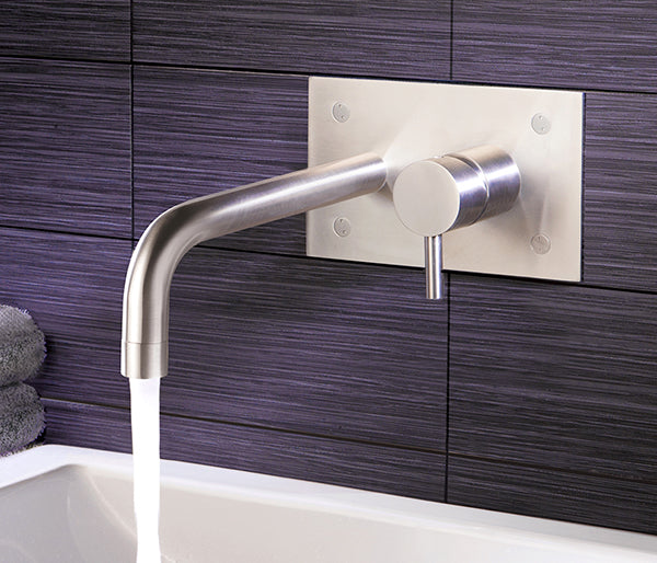 INOX SINGLE LEVER WALL MOUNTED BASIN
 MIXER