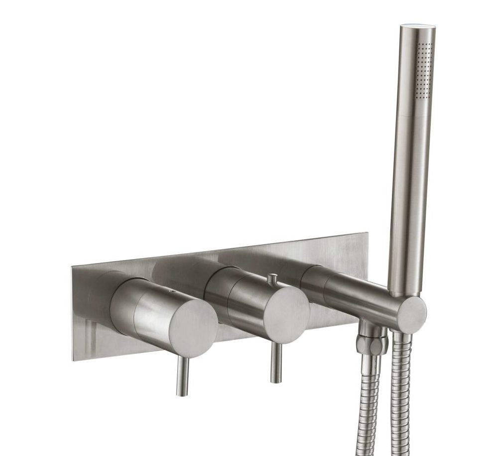 INOX INOX WALL MOUNTED BATH AND
 SHOWER MIXER (WITHOUT KIT)