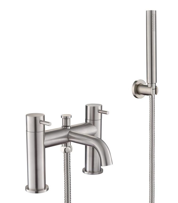INOX DECK MOUNTED BATH
 SHOWER MIXER WITH KIT