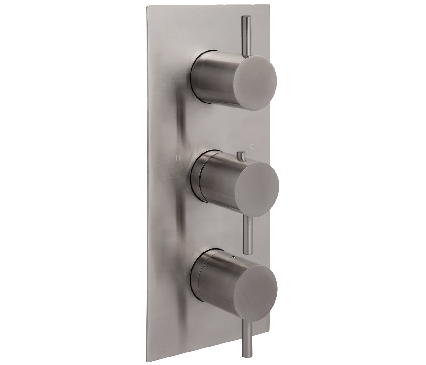 INOX THERMOSTATIC CONCEALED
 3 OUTLET SHOWER VALVE,
 VERTICAL