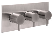 INOX THERMOSTATIC CONCEALED
 3 OUTLET SHOWER VALVE, HORIZONTAL
