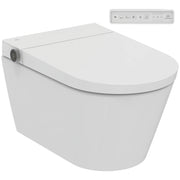 I Life E wall hung electronic shower toilet pack, rimless bowl, including wash and dry function and night light, with soft close seat