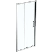Connect 2 bifold door with Idealclean clear glass - bright silver finish