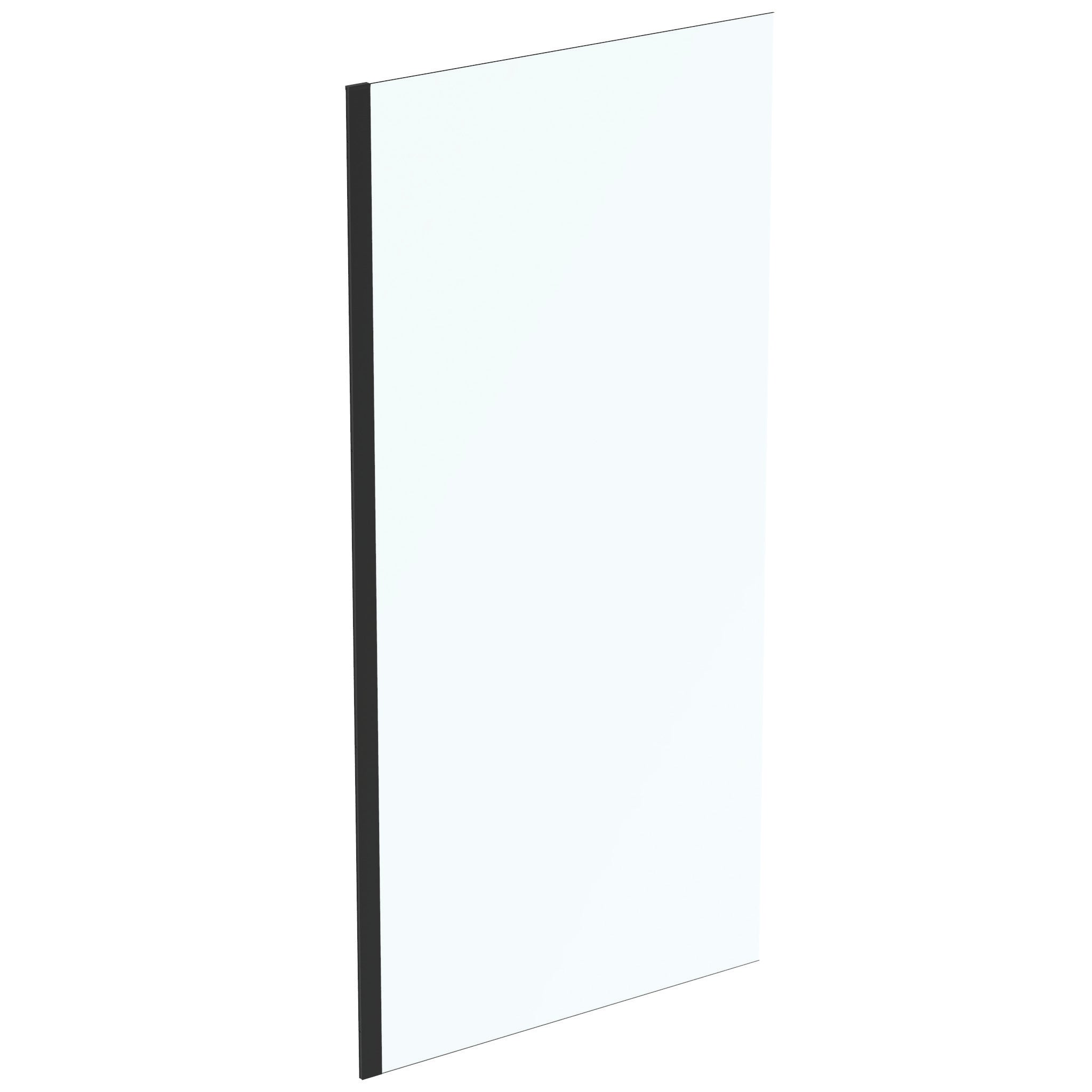 Connect 2 Wet Room panel with Idealclean Clear Glass - silk black finish