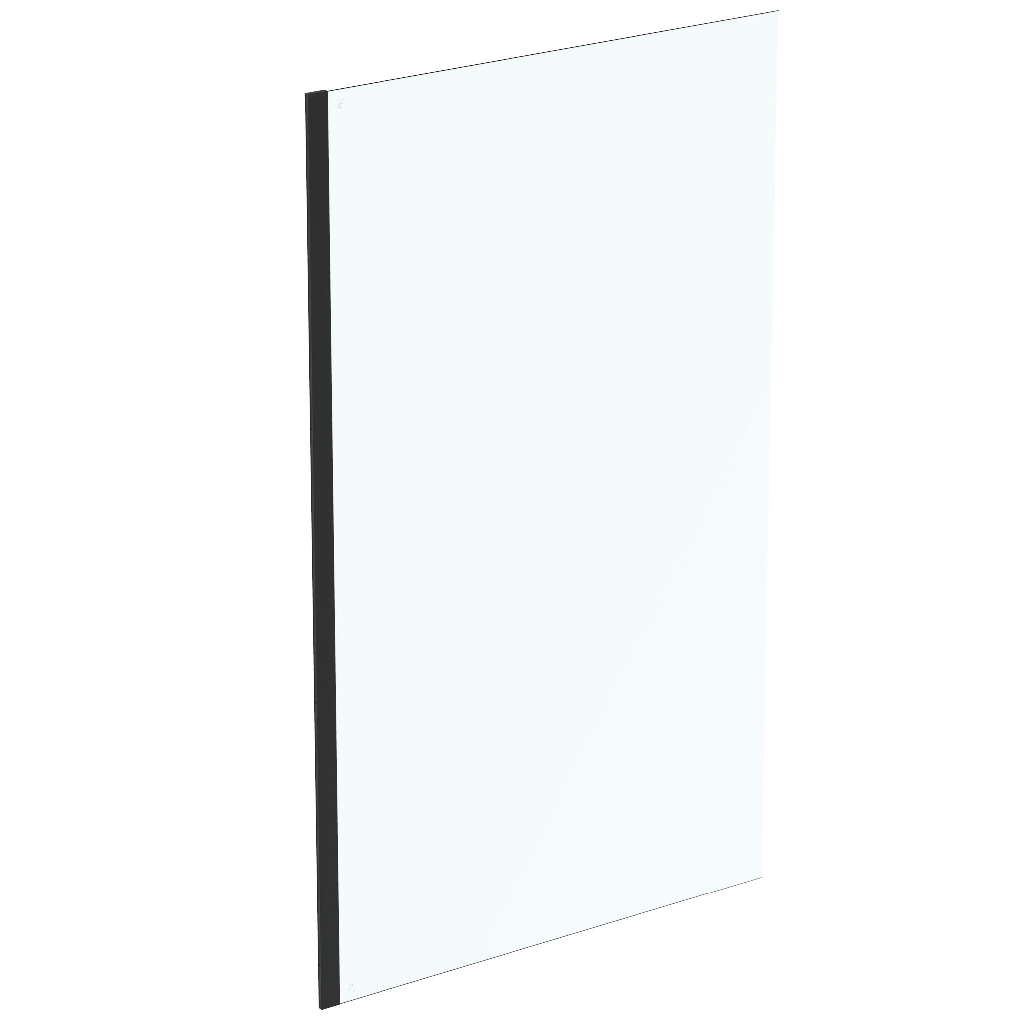 Connect 2 Wet Room panel with Idealclean Clear Glass - silk black finish