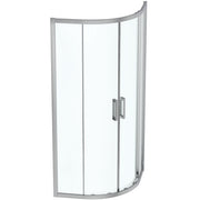 Connect 2 Quadrant enclosure with Idealclean clear glass - bright silver finish