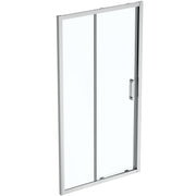 Connect 2 slider door with Idealclean clear glass - bright silver finish