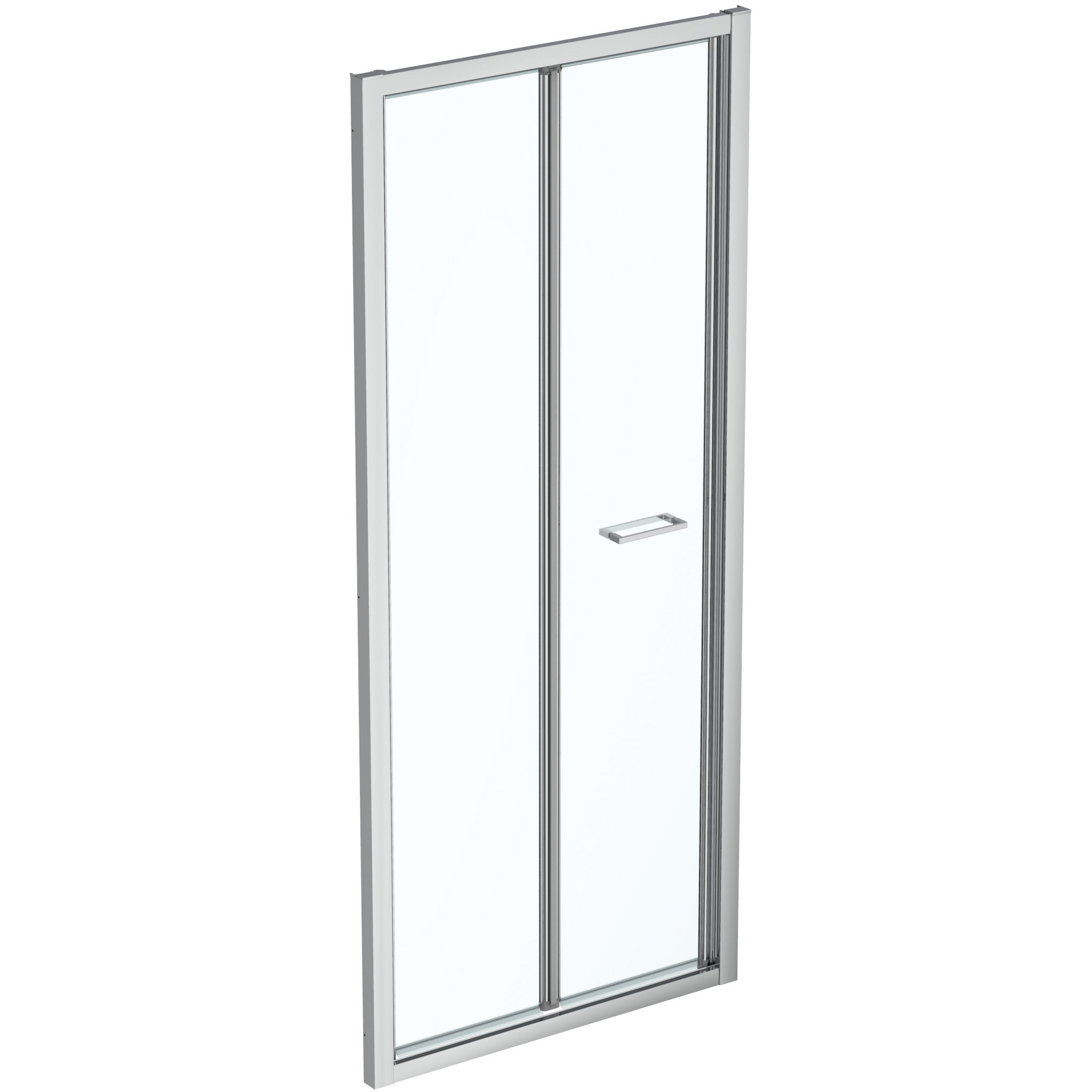 Connect 2 bifold door with Idealclean clear glass - bright silver finish
