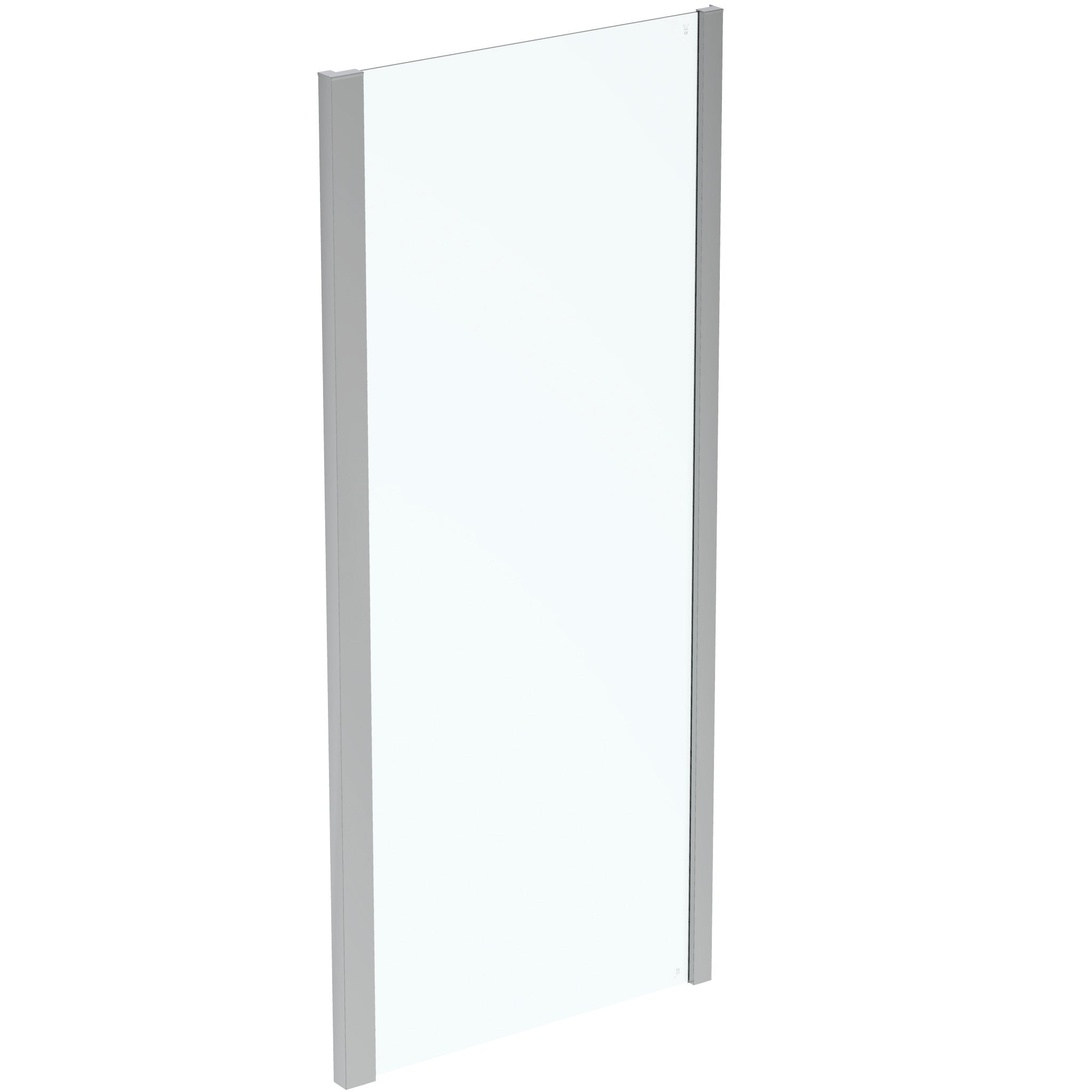 Connect 2 side panel with Idealclean clear glass - bright silver finish