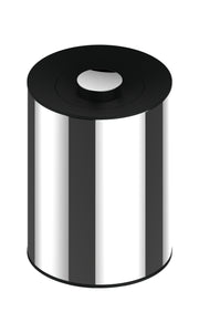 Waste bin chrome finish/dark grey