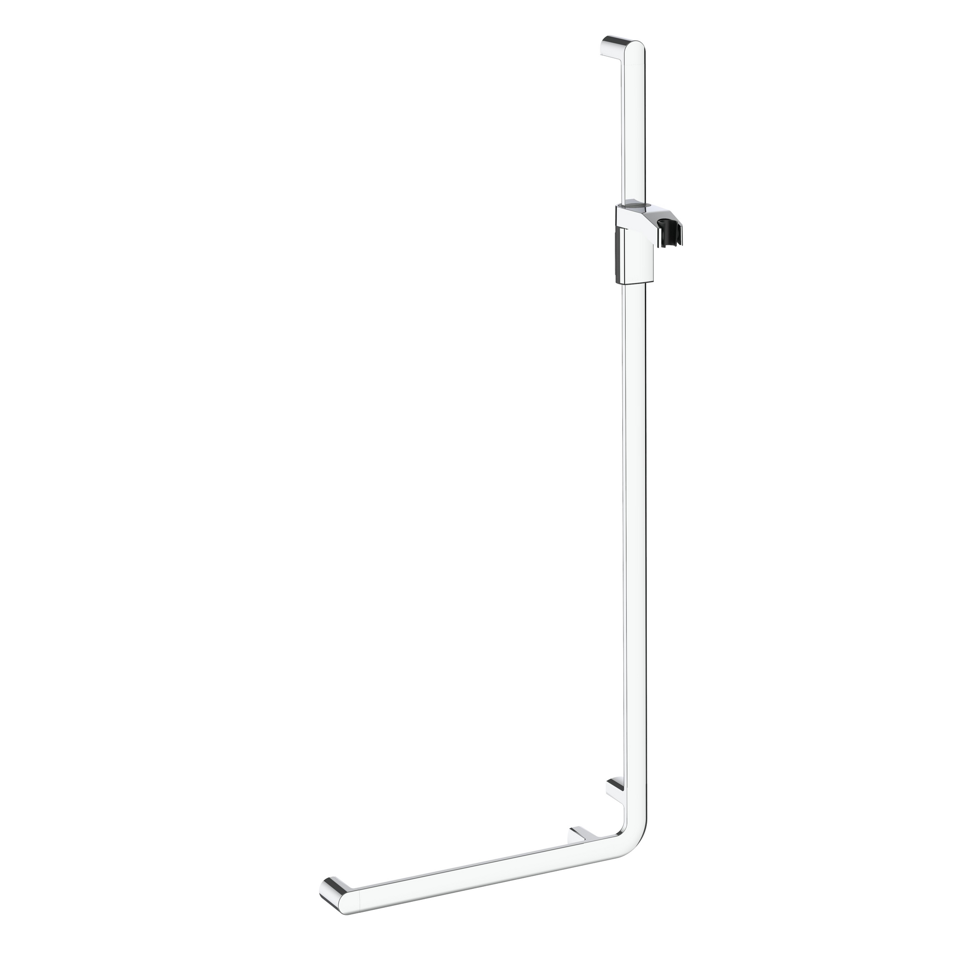 Angle bar 90° right / with shower bracket 501/1201 mm