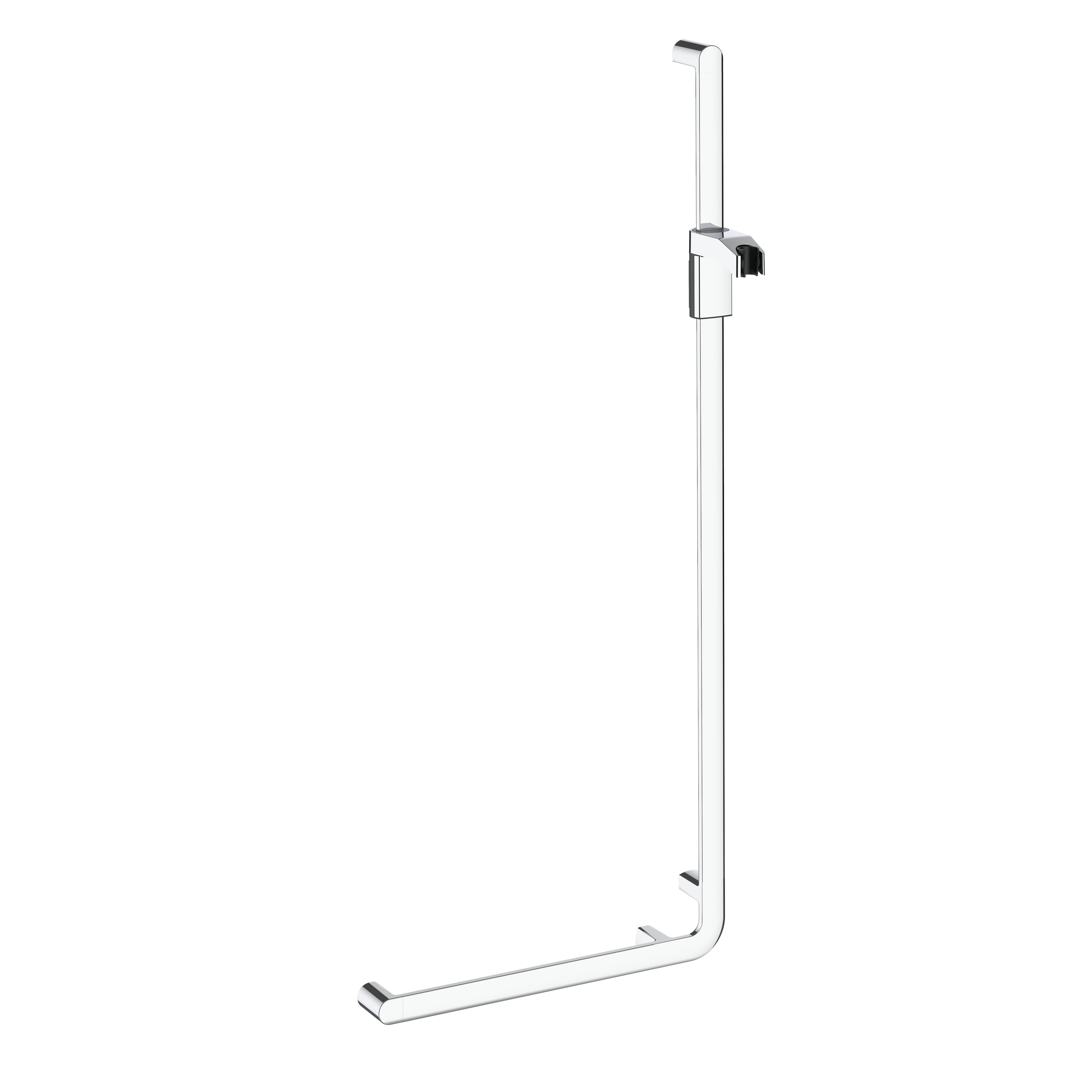 Angle bar 90° right / with shower bracket 501/1201 mm