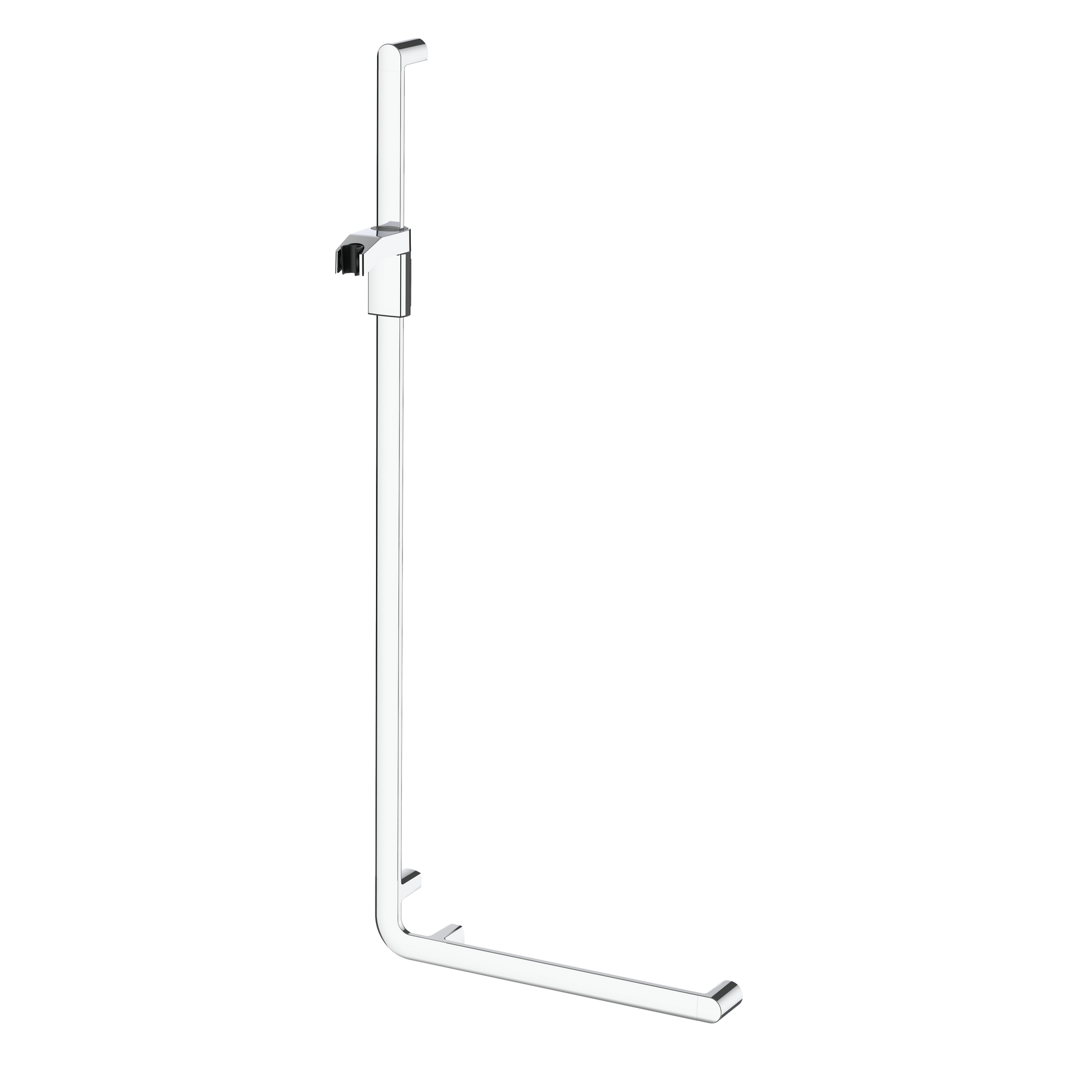 Angle bar 90° left / with shower bracket 501/1201 mm