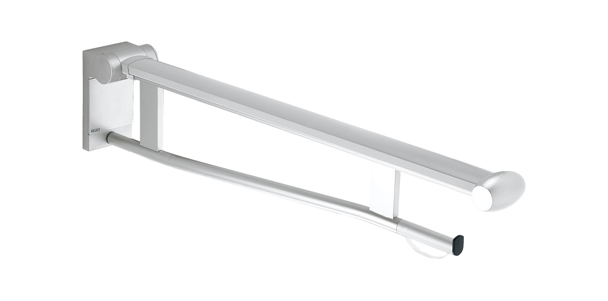 Pivoted supporting rail for WC with toilet paper holder 700 mm