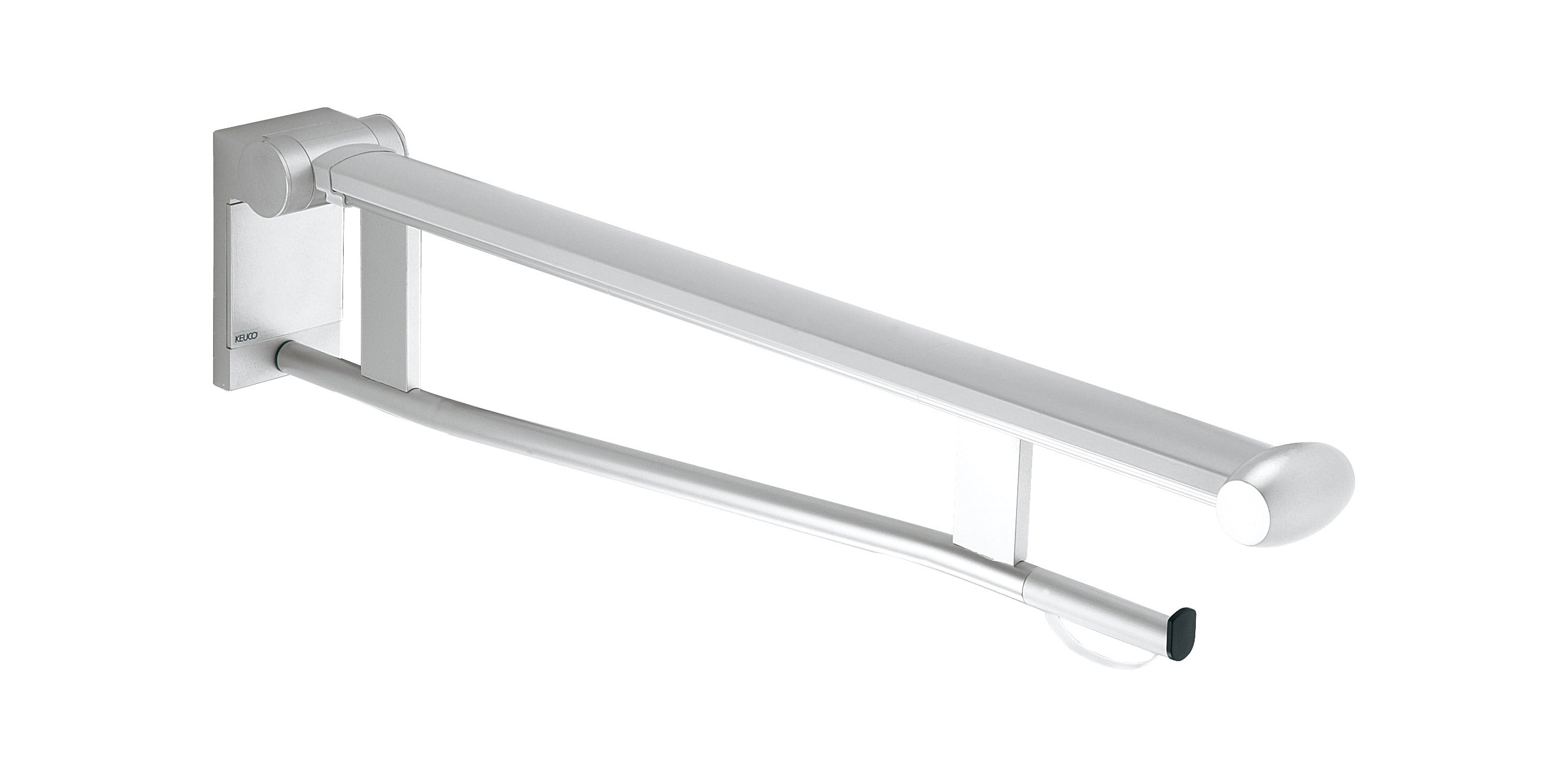 Pivoted supporting rail for WC with toilet paper holder 700 mm