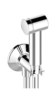Hygienic shower with wall outlet