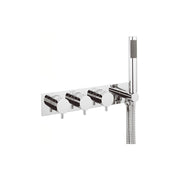 Crosswater Kai Lever 2 Outlet 3 Handle Concealed Thermostatic Shower Valve & Handset