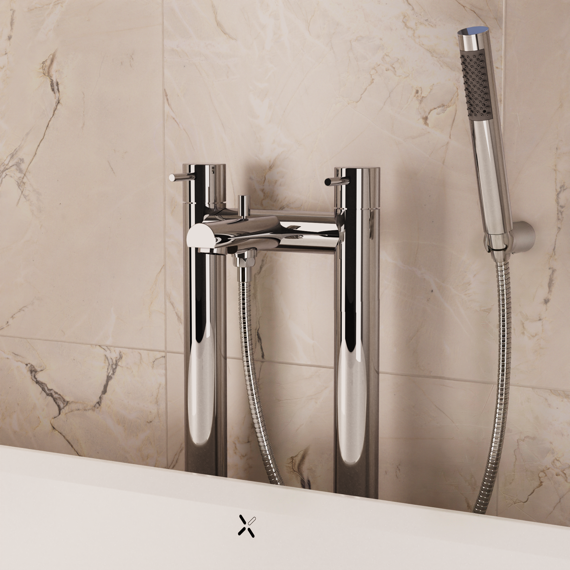 Kai Lever Bath Shower Mixer with Kit & Legs