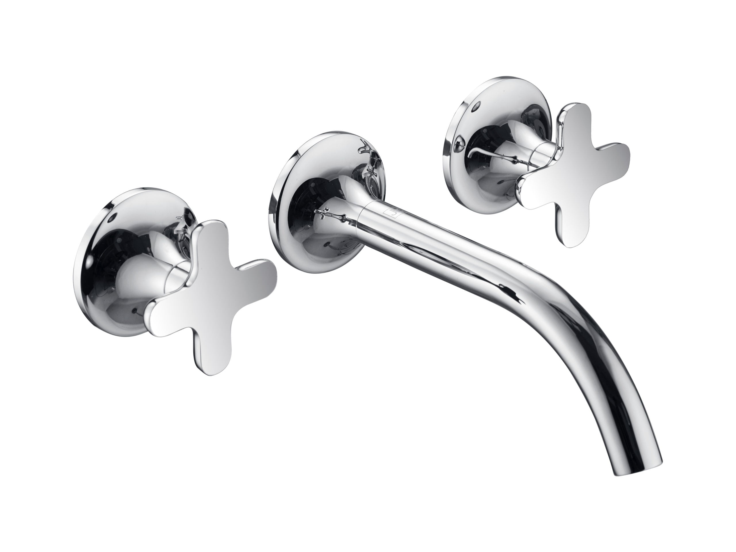 KONO 3 HOLE WALL MOUNTED BASIN MIXER (BOTH HANDLES INCLUDED)