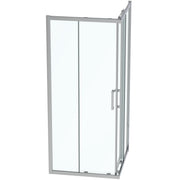 Connect 2 Corner entry enclosure with Idealclean clear glass - bright silver finish