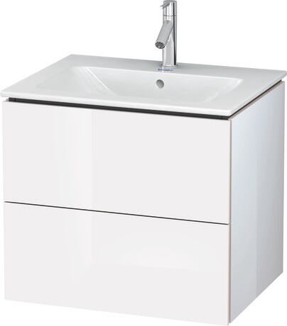 L-Cube Vanity unit wall-mounted 2 drawer compact