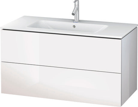 L-Cube Vanity unit wall-mounted 2 drawer compact