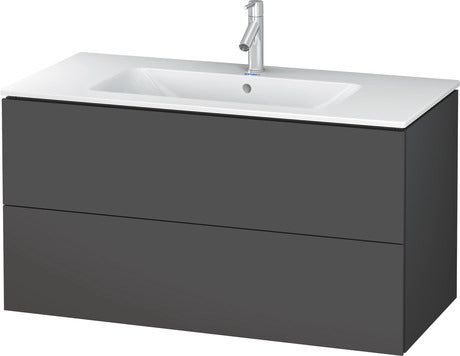 L-Cube Vanity unit wall-mounted 2 drawer compact