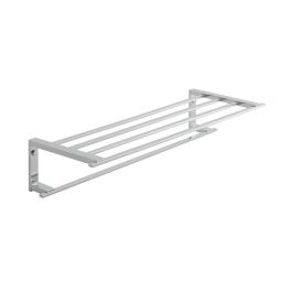 Level Towel Shelf with Towel Rail 550mm (22") Chrome