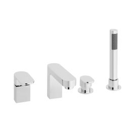 Life 4 Hole Bath Shower Mixer Single Lever Deck Mounted Chrome