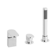 Life 3 Hole Bath Shower Mixer Single Lever Deck Mounted without Spout for use with Bath Filler Waste Chrome