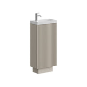 Crosswater Limit 400mm Cloakroom Floorstanding Unit with Cast Mineral Marble Basin Warm Stone