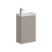 Crosswater Limit 400mm Cloakroom Wall Hung Unit with Cast Mineral Marble Basin Warm Stone