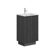 Crosswater Limit 500 Floorstanding Door Unit Steelwood with Glass Basin