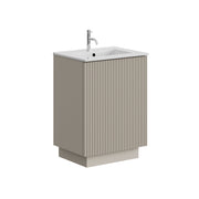 Crosswater Limit 600 Floorstanding Door Unit Warm Stone with Cast Mineral Marble Basin 1TH